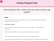 Tablet Screenshot of getting-pregnant-help.com